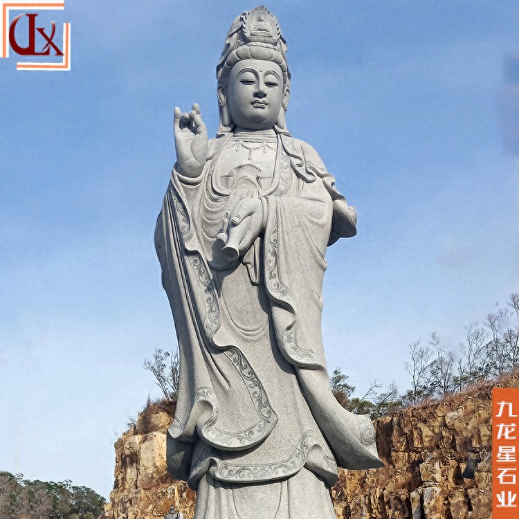 石雕观音像图片 福建观音石雕厂家