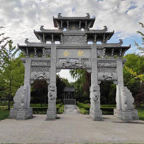 甘肃景区花岗岩石牌坊高性价比的选择 嘉祥县铭远石雕厂